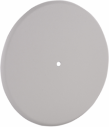5 in. Round Closure Plate, Blank, Universal Mount Strap, Off-White
