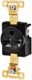 Commercial Grade 15A 250V Receptacle, 2-Pole 3-Wire, NEMA 6-15R, Black