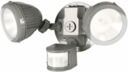 Weatherproof LED Flood Light Kit with Motion Sensor, 26W, Gray, 2000 Lumens