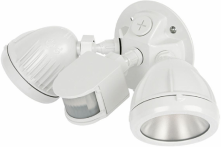 Weatherproof LED Flood Light Kit with Motion Sensor, 2000 Lumens, 26W, 7.75 x 10.75 x 6.375 Inch
