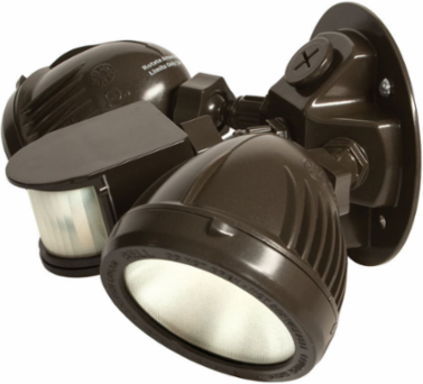 Weatherproof LED Flood Light Kit with Motion Sensor, 3000K Warm White, 26W, Bronze