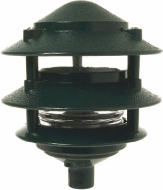 3-Tier Incandescent Garden Light, 5.625 Inch Width, 40 Watt Max, Rugged Metallic Construction