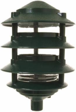 4-Tier Metallic Garden Light, Incandescent, 1/2 Inch NPT, 60 Watt Max, 8.813 Inch Height