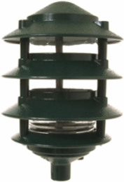 4-Tier Metallic Garden Light, Incandescent, 1/2 Inch NPT, 60 Watt Max, 8.813 Inch Height