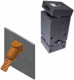 Exothermic Mold #2 Solid Run to Vertical Steel, Graphite Material, 4 lb. Weight