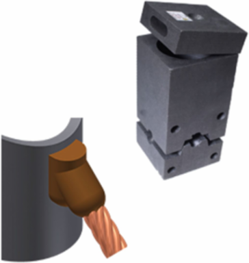 CS-3 Exothermic Mold for 2/0 Stranded to 4 Inch - 6 Inch Vertical Pipe