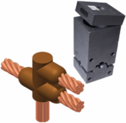 Exothermic Mold for 4/0 Stranded Run to 3/4 Inch Ground Rod, Graphite Material