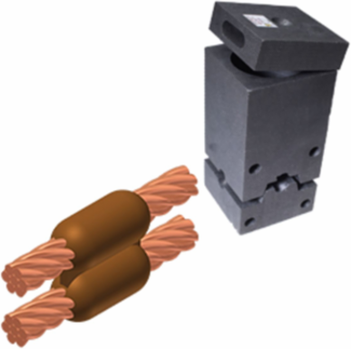 Exothermic Mold 4/0 Stranded to #4 Stranded Tap, Graphite Material