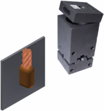 Exothermic Mold 1-1/2" to 4" Vertical Pipe, Graphite