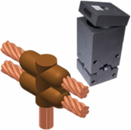 Exothermic Mold for 2/0 Stranded Run to 3/4 Inch Ground Rod, Graphite