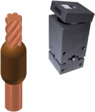 Exothermic Mold for 4/0 Stranded Run to 5/8 Inch Ground Rod, Graphite