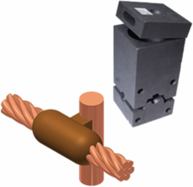 M-1596 Exothermic Mold for 4/0 Stranded Run to 3/4 Inch Ground Rod