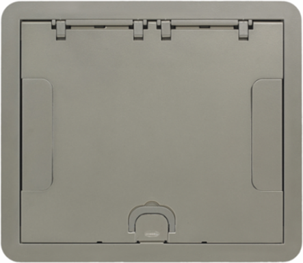 Rectangular Surface Cover Assembly, 6-10 Gang, Cast Aluminum, Nickel Finish