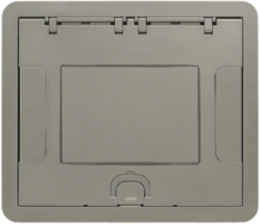 Rectangular Surface Cover Assembly, Cast Aluminum, 14.75 Inch x 10 Inch, Nickel Finish, 6 or 10-Gang