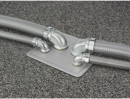 SystemOne Recessed Floor Box Cover, 10 Inch Width, Cast Aluminum