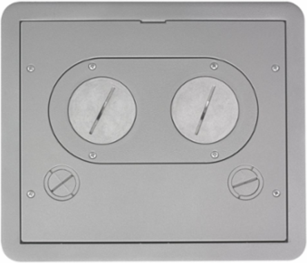 SystemOne Recessed Floor Box Cover, 10 Inch Width, Cast Aluminum