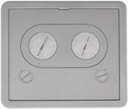 SystemOne Recessed Floor Box Cover, 10 Inch Width, Cast Aluminum