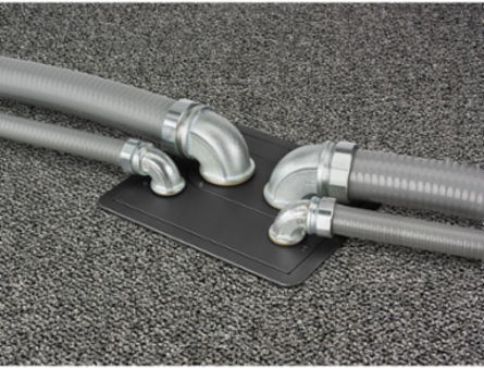 SystemOne Recessed Floor Box Cover, 4/6/10-Gang, 10 Inch x 11.5 Inch, Cast Aluminum