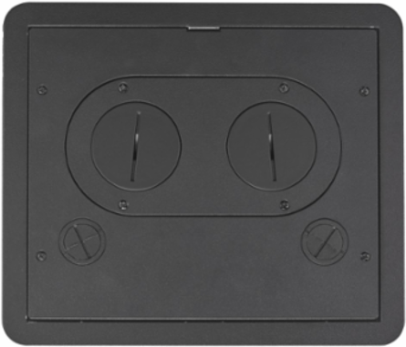 SystemOne Recessed Floor Box Cover, 4/6/10-Gang, 10 Inch x 11.5 Inch, Cast Aluminum