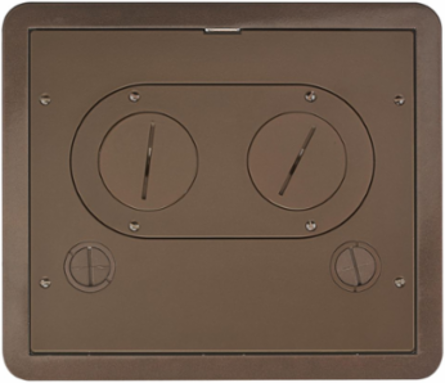 SystemOne Recessed Floor Box Cover, Rectangle, 14.6 x 10 Inch, Cast Aluminum