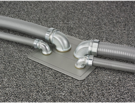 SystemOne Recessed Floor Box Cover 4, 6, 10-Gang, 15 Inch Width, Cast Aluminum