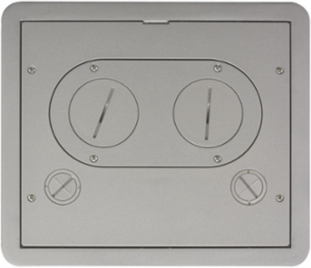 SystemOne Recessed Floor Box Cover 4, 6, 10-Gang, 15 Inch Width, Cast Aluminum