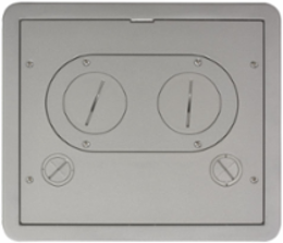 SystemOne Recessed Floor Box Cover 4, 6, 10-Gang, 15 Inch Width, Cast Aluminum
