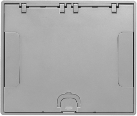 Rectangular Recessed Floor Box Cover, 6 & 10-Gang, Aluminum Finish