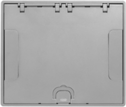 Rectangular Recessed Floor Box Cover, 6 & 10-Gang, Aluminum Finish