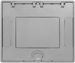 Rectangular Floor Cover Assembly, 6-Gang, Cast Aluminum, Flush Design
