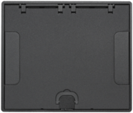 Rectangular Flush Cover Assembly for Concrete Floor Boxes, 6-10 Gang, Black Powder Coat