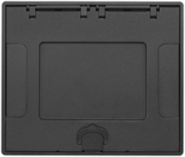 Rectangular Flush Cover Assembly, 6-Gang/10-Gang, Black Powder Coat