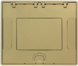 Flush Cover Assembly for 6/10-Gang Concrete Floor Box, Brass Finish