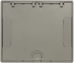 Rectangular Flush Cover Assembly, 6-10 Gang, Cast Aluminum, Nickel Finish