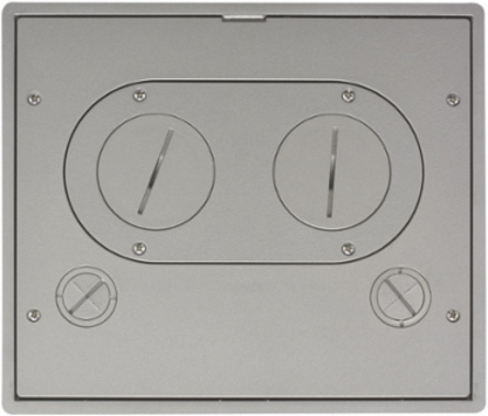 SystemOne Recessed 4, 6, 10-Gang Floor Box Cover 9 Inch x 10.5 Inch Cast Aluminum