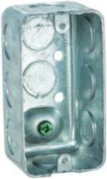 Handy Box Junction Box, 4 Inch x 2 Inch, 1-7/8 Inch Deep, Grit 13.0 cu in, Steel