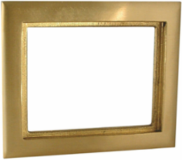 1-Gang Rectangular Brass Carpet Flange 4.85 Inch x 6 Inch x 0.47 Inch