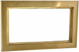 3-Gang Brass Carpet Flange, 6 Inch Width, 1.83 lb Weight, UL Listed