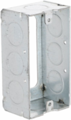 Welded Handy Box 4 in x 2 in, 1-1/2 in Deep, 11.5 cu in Capacity, Eight 1/2 in KO's