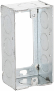 Welded Handy Box 4 in x 2 in, 1-1/2 in Deep, 11.5 cu in Capacity, Eight 1/2 in KO's