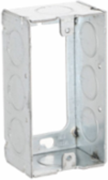 Welded Handy Box 4 in x 2 in, 1-1/2 in Deep, 11.5 cu in Capacity, Eight 1/2 in KO's