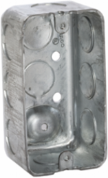 4 Inch x 2 Inch Drawn Handy Box, 1-7/8 Inch Deep, 10 Knockouts, UL Listed