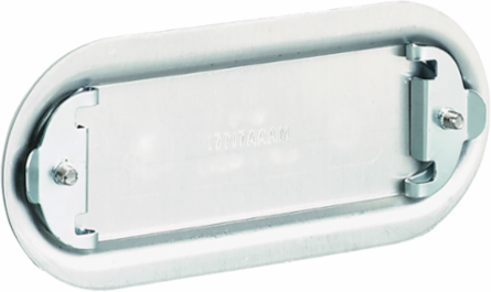 2 Inch Steel Conduit Body Cover, Galvanized with Natural Finish