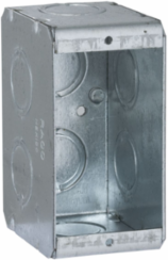 1-Gang Masonry Box, Non-Gangable, 2-1/2 Inch Deep, 16 Cu. In Capacity, Steel