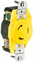 Marine Grade Flush Receptacle, 20A 125V, L5-20R, 2-Pole 3-Wire, Corrosion Resistant