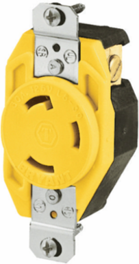 Marine Grade Locking Receptacle, 30A 125V, L5-30R, Screw Terminal, Corrosion Resistant, 3.28 x 1.70 x 1.24 Inch