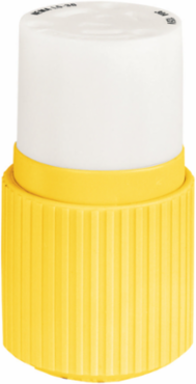 Marine Grade Locking Connector Body, 30A 125V, 2-Pole, Screw Terminal, Yellow