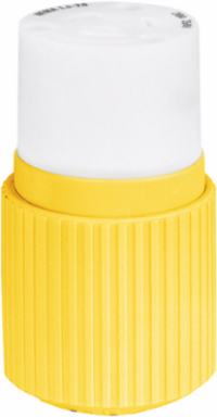 Marine Grade Female Connector Body, 20A 250V, 2-Pole, 3-Wire Grounding, Yellow