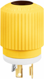 Marine Grade Locking Male Plug, 20A 250V, 2-Pole 3-Wire, Corrosion Resistant