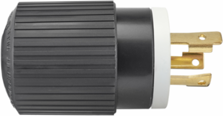 Industrial Female Connector Body, 30A 250V, 2-Pole 3-Wire, Cord Clamp, Yellow